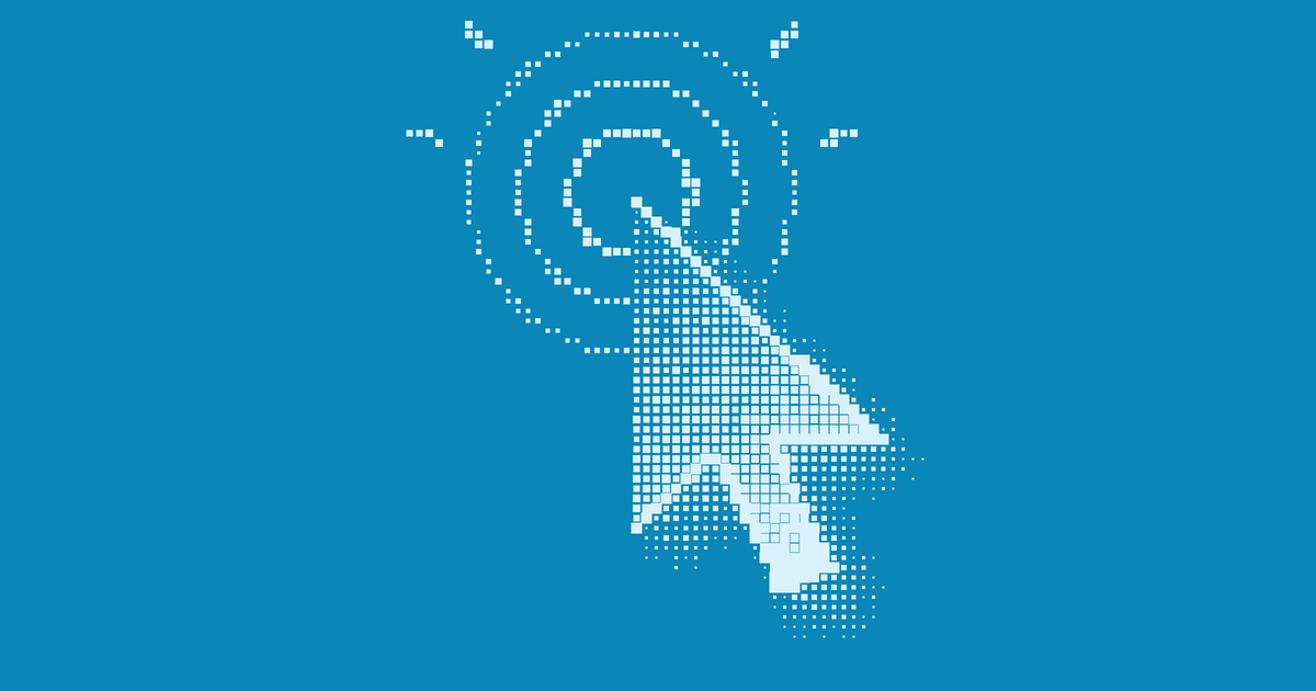 halftone illustration of a mouse cursor clicking, representing in-context software guidance